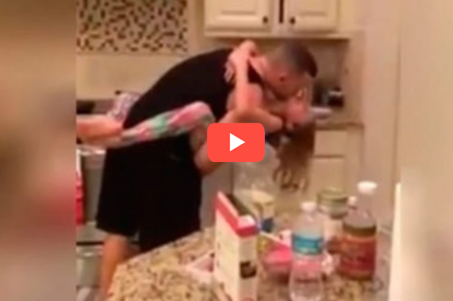 She thought her husband and daughter were cooking. When she walked into the kitchen, she saw that…